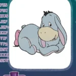 Melancholy Eeyore Relaxed Pose Winnie the Pooh Embroidery Designs - Instant Download