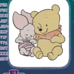 Cute Winnie the Pooh and Piglet best friends embroidery designs - Instant Download