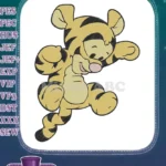 Playful Bouncing Tigger Winnie Pooh Tiger Character Embroidery Designs - Instant Download