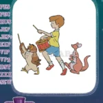 Christopher Robin Owl Kanga Roo marching parade embroidery designs - Instant Download