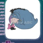 Melancholy Eeyore Blue Donkey Winnie Pooh Character Embroidery Designs - Instant Download