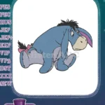 Winnie the Pooh Eeyore Sad Blue Donkey Embroidery Designs - Instant Download