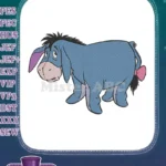 Classic Winnie the Pooh Eeyore Blue Donkey Embroidery Designs - Instant Download