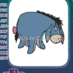 Sad blue Eeyore donkey Winnie the Pooh embroidery designs - Instant Download