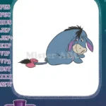Melancholy Eeyore donkey classic Winnie Pooh character embroidery designs - Instant Download