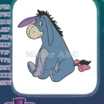 Classic Eeyore Winnie the Pooh donkey sitting sad embroidery designs - Instant Download