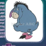 Winnie the Pooh Eeyore sitting sad blue donkey embroidery designs - Instant Download