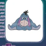 Classic Eeyore Winnie Pooh sitting gloomy donkey embroidery designs - Instant Download