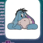 Classic Eeyore Winnie the Pooh blue donkey embroidery designs - Instant Download