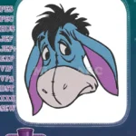 Disney Eeyore Sad Donkey Face Embroidery Designs - Instant Download