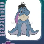 Winnie the Pooh Eeyore Sad Thoughtful Sitting Donkey Embroidery Designs - Instant Download