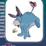 Eeyore surprised by buzzing bee classic cartoon embroidery designs - Instant Download