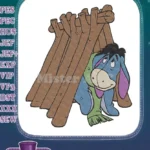 Winnie the Pooh Eeyore in a stick house embroidery designs - Instant Download