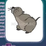 Fierce Gopher Groundhog Cartoon Animal Embroidery Designs - Instant Download