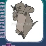 Grumpy fierce badger wolverine cartoon character animal embroidery designs - Instant Download