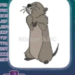 Cute cartoon groundhog animal embroidery designs with big teeth - Instant Download