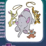 Winnie the Pooh Friends Circus Heffalump Embroidery Designs - Instant Download