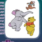 Winnie the Pooh Lumpy Roo Friends Cartoon embroidery designs - Instant Download