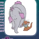 Winnie the Pooh Heffalump and Roo Pushing Playful Embroidery Designs - Instant Download