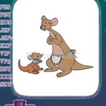 Winnie the Pooh Kanga and Roo happy family embroidery designs - Instant Download