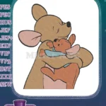 Kanga and Roo loving embrace classic cartoon embroidery designs - Instant Download