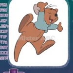 Happy Jumping Roo Baby Kangaroo Winnie Pooh Embroidery Designs - Instant Download