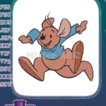 Happy running baby kangaroo Roo from Winnie Pooh embroidery designs - Instant Download