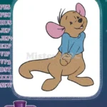 Cute Roo Kangaroo with Blue Shirt embroidery designs - Instant Download