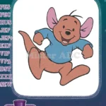 Happy Roo jumping Winnie Pooh baby kangaroo embroidery designs - Instant Download
