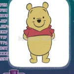 Winnie the Pooh bear character embroidery designs - Instant Download