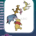 Classic Winnie the Pooh Tigger Piglet Eeyore Rabbit embroidery designs - Instant Download