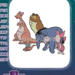 Winnie the Pooh Friends Kanga Roo Owl Eeyore Piglet embroidery designs - Instant Download