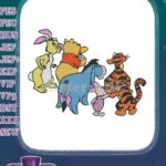 Winnie the Pooh Tigger Eeyore Piglet Rabbit Friends Embroidery Designs - Instant Download