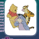 Winnie the Pooh Tigger Eeyore character friends embroidery designs - Instant Download