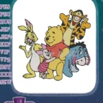 Classic Winnie the Pooh Tigger Piglet Eeyore Rabbit Embroidery Designs - Instant Download