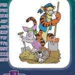 Winnie the Pooh Tigger Piglet Gopher digging adventure embroidery designs - Instant Download