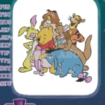 Classic Winnie the Pooh and Friends Group Embroidery Designs - Instant Download