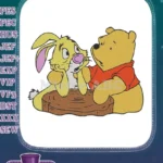 Winnie Pooh Rabbit surprised friends cartoon character embroidery designs - Instant Download