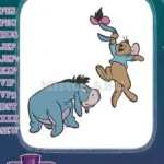 Joyful Roo and Melancholy Eeyore Winnie Pooh Embroidery Designs - Instant Download