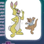 Winnie the Pooh Rabbit and Roo Playful Scene Embroidery Designs - Instant Download