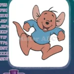 Happy Roo baby kangaroo jumping Winnie the Pooh embroidery designs - Instant Download
