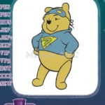 Winnie the Pooh Superhero with Question Mark Embroidery Designs - Instant Download