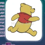 Winnie the Pooh Bear Joyfully Running Embroidery Designs - Instant Download