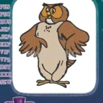 Cute cartoon owl forest animal embroidery designs - Instant Download