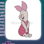 Happy Piglet Winnie Pooh Cartoon Character Embroidery Designs - Instant Download