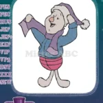Whimsical Piglet in Winter Attire Smiling Character Embroidery Designs - Instant Download