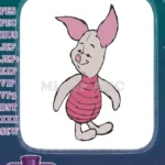 Winnie the Pooh's Piglet smiling cute character embroidery designs - Instant Download