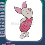 Happy Piglet from Winnie the Pooh cartoon embroidery designs - Instant Download