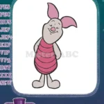Smiling Piglet Winnie the Pooh character machine embroidery designs - Instant Download
