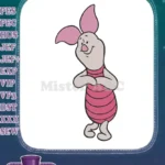Cute Piglet character from Winnie Pooh embroidery designs - Instant Download